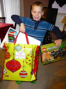 He made out with the gifts. He was happy boy number 2.