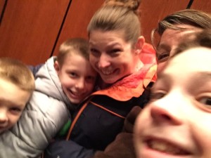 Elevator selfie!  I'm the only one in focus! HA!