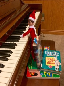 Patrick (in a whine): "Steve used my library books to play the piano!!"